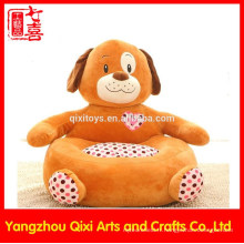 Usine yangzhou bébé enfants doux chien chaise peluche mignonne en peluche animal chaise